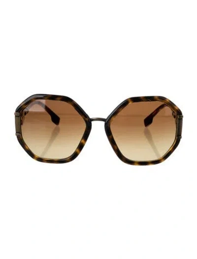 Pre-owned Versace Medusa Insignia Oversize Sunglasses In Black