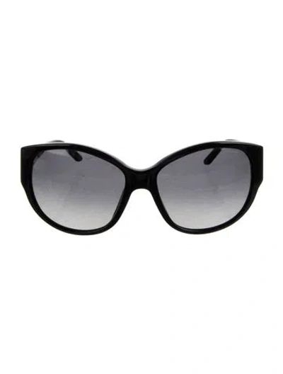 Pre-owned Versace Medusa Insignia Oversize Sunglasses In Black