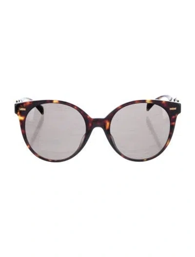 Pre-owned Versace Medusa Insignia Oversize Sunglasses In Brown