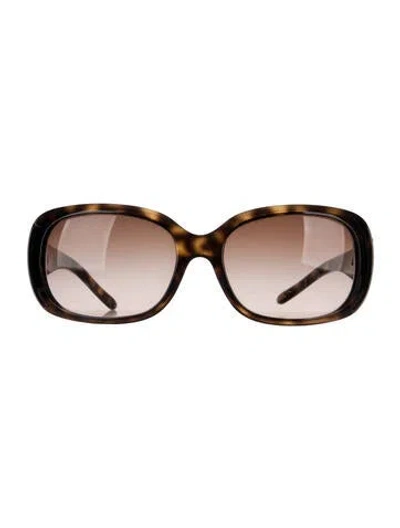Pre-owned Versace Medusa Insignia Oversize Sunglasses In Brown
