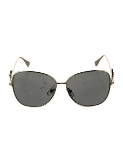 Pre-owned Versace Medusa Insignia Oversize Sunglasses In Gold