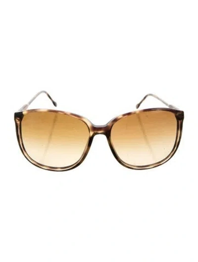 Pre-owned Versace Medusa Insignia Oversize Sunglasses In Neutrals
