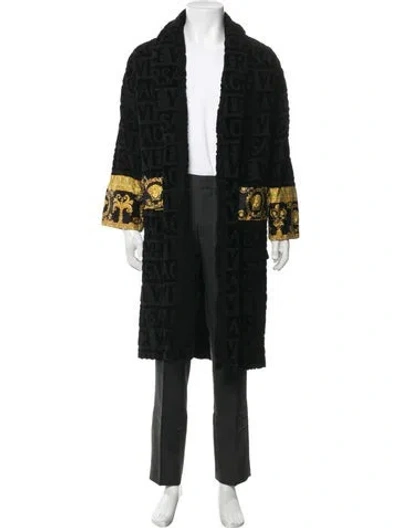 Pre-owned Versace Medusa Insignia Robe In Black