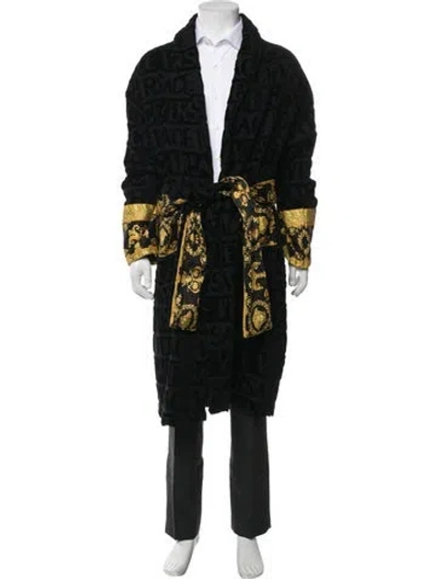 Pre-owned Versace Medusa Insignia Robe In Black