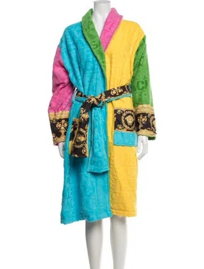 Pre-owned Versace Medusa Insignia Robe In Multicolor