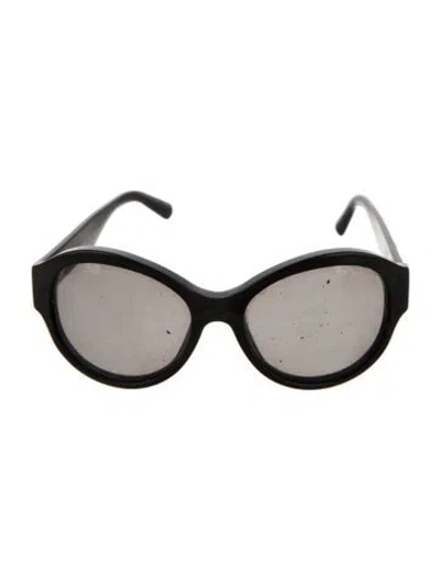 Pre-owned Versace Medusa Insignia Round Sunglasses In Black