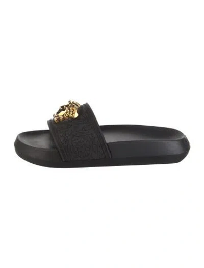 Pre-owned Versace Medusa Insignia Rubber Slides In Multi