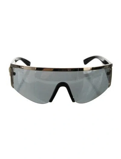 Pre-owned Versace Medusa Insignia Shield Sunglasses