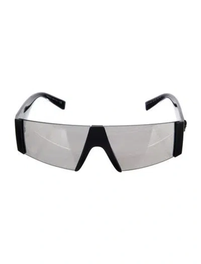 Pre-owned Versace Medusa Insignia Shield Sunglasses In Black