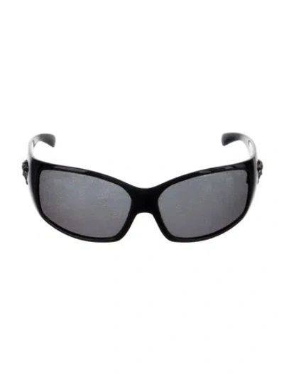 Pre-owned Versace Medusa Insignia Shield Sunglasses In Black