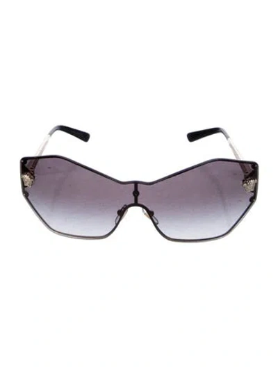 Pre-owned Versace Medusa Insignia Shield Sunglasses In Multi