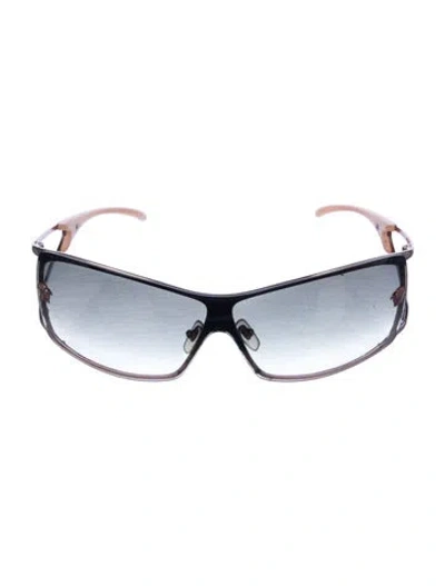 Pre-owned Versace Medusa Insignia Shield Sunglasses In Pink