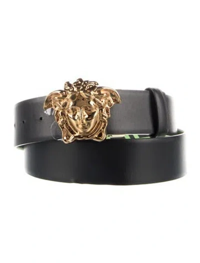 Pre-owned Versace Medusa Insignia Skinny Belt In Multi