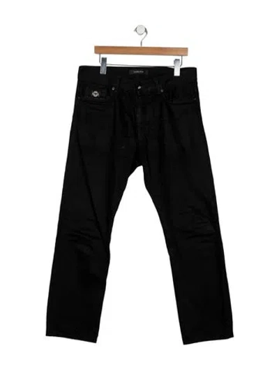 Pre-owned Versace Medusa Insignia Skinny Jeans In Black