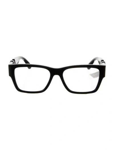 Pre-owned Versace Medusa Insignia Square Eyeglasses In Black