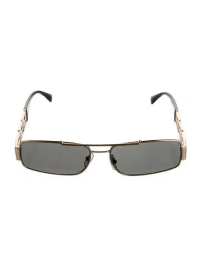 Pre-owned Versace Medusa Insignia Square Sunglasses In Black
