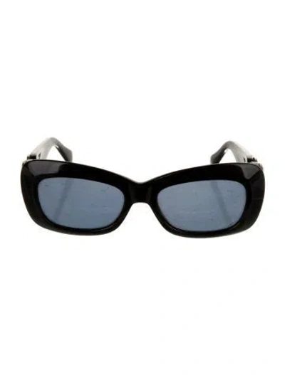 Pre-owned Versace Medusa Insignia Square Sunglasses In Black