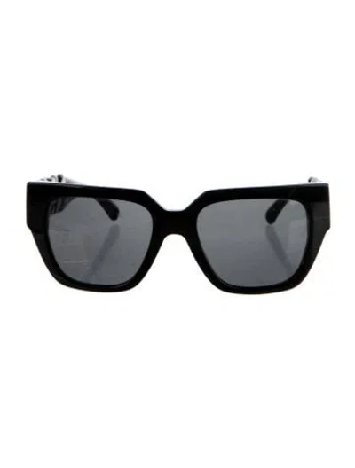 Pre-owned Versace Medusa Insignia Square Sunglasses In Black