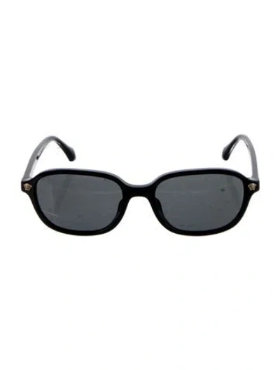 Pre-owned Versace Medusa Insignia Square Sunglasses In Black