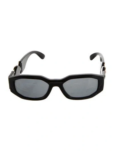 Pre-owned Versace Medusa Insignia Square Sunglasses In Black
