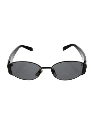 Pre-owned Versace Medusa Insignia Square Sunglasses In Black