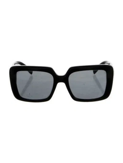 Pre-owned Versace Medusa Insignia Square Sunglasses In Black
