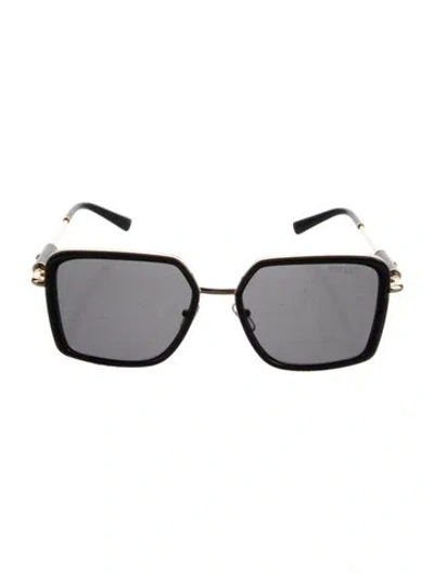Pre-owned Versace Medusa Insignia Square Sunglasses In Black