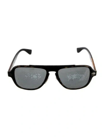 Pre-owned Versace Medusa Insignia Square Sunglasses In Black