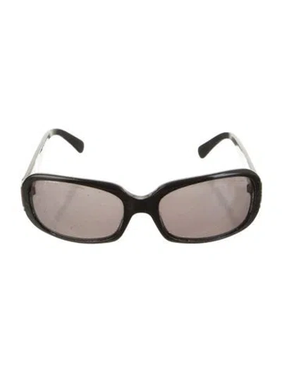 Pre-owned Versace Medusa Insignia Square Sunglasses In Black