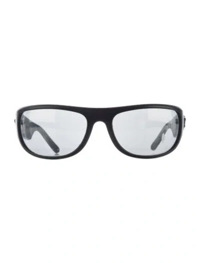 Pre-owned Versace Medusa Insignia Square Sunglasses In Black
