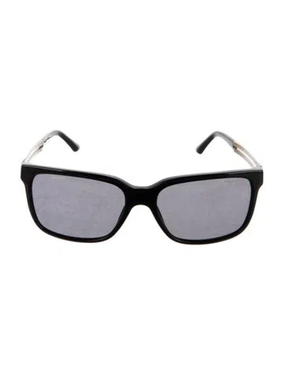 Pre-owned Versace Medusa Insignia Square Sunglasses In Black
