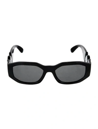 Pre-owned Versace Medusa Insignia Square Sunglasses In Black