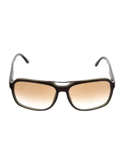 Pre-owned Versace Medusa Insignia Square Sunglasses In Brown