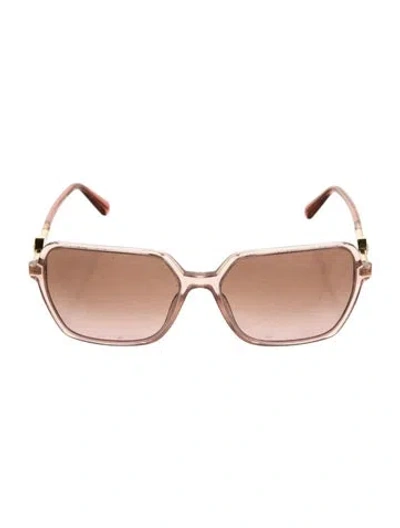 Pre-owned Versace Medusa Insignia Square Sunglasses In Brown