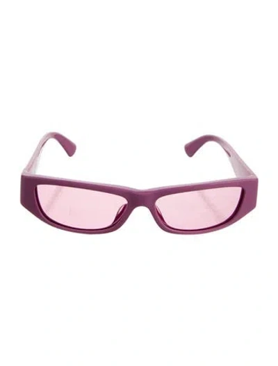 Pre-owned Versace Medusa Insignia Square Sunglasses In Pink