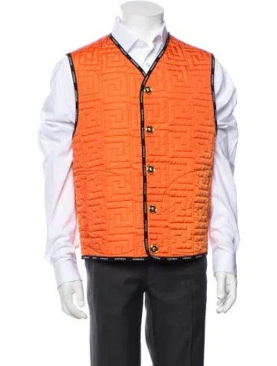 Pre-owned Versace Medusa Insignia Vest In Orange