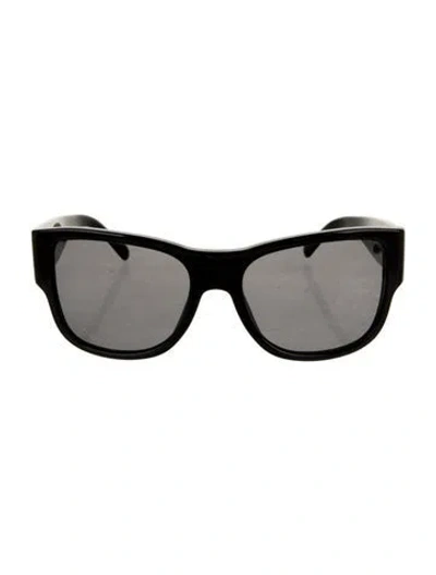 Pre-owned Versace Medusa Insignia Wayfarer Sunglasses In Black