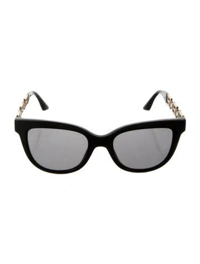Pre-owned Versace Medusa Insignia Wayfarer Sunglasses In Black