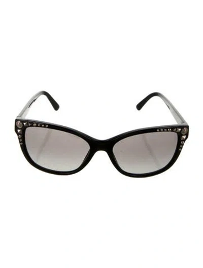 Pre-owned Versace Medusa Insignia Wayfarer Sunglasses In Black