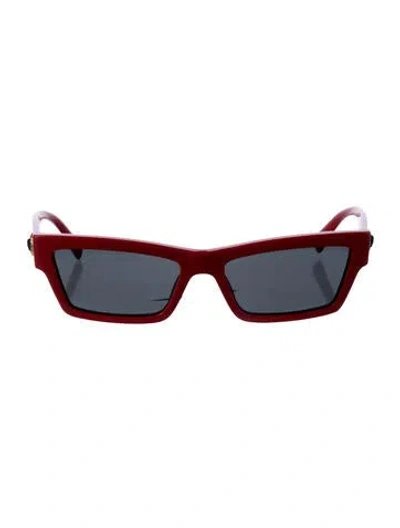 Pre-owned Versace Medusa Insignia Wayfarer Sunglasses In Red