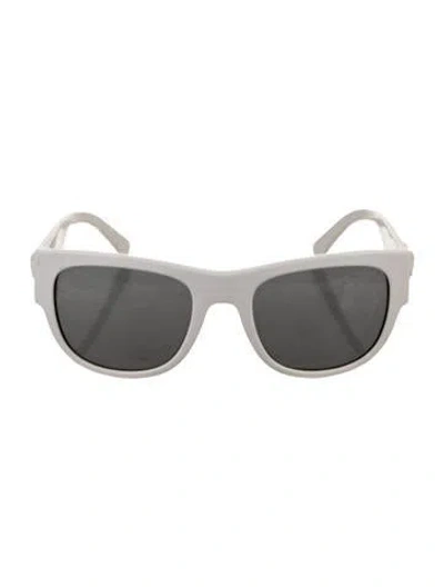 Pre-owned Versace Medusa Insignia Wayfarer Sunglasses In White