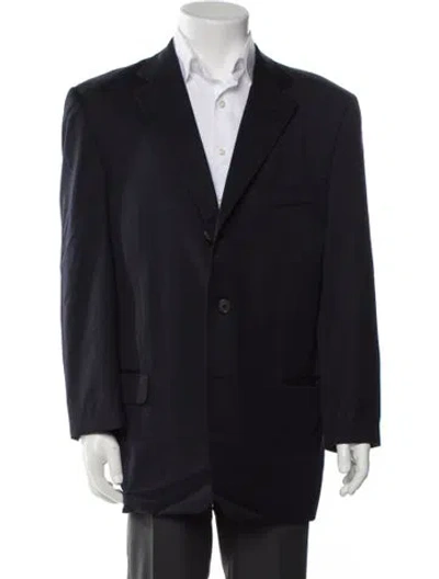 Pre-owned Versace Medusa Insignia Wool Jacket In Blue