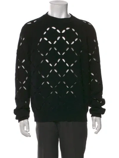 Pre-owned Versace Medusa Insignia Wool Pullover In Black