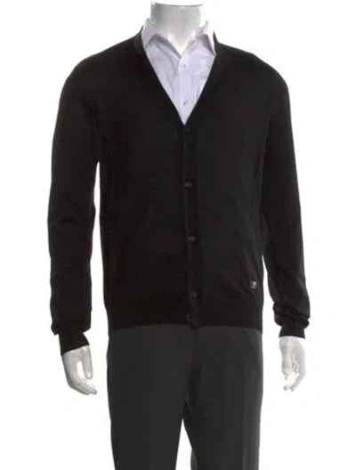 Pre-owned Versace Medusa Insignia Wool Shirt W/ Tags In Black