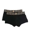 Versace Black Briefs With Elastic Waist With Medusa Print In Black