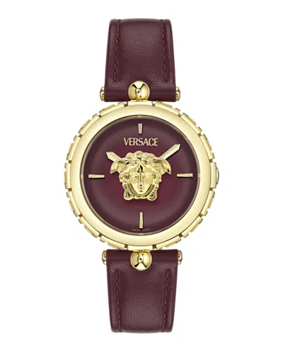Versace Medusa Jewel Leather Watch In Multi