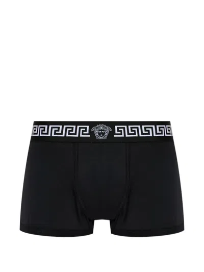 Versace Medusa La Greca Boxers In Black