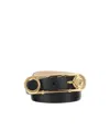 Versace Medusa Leather Belt In Black