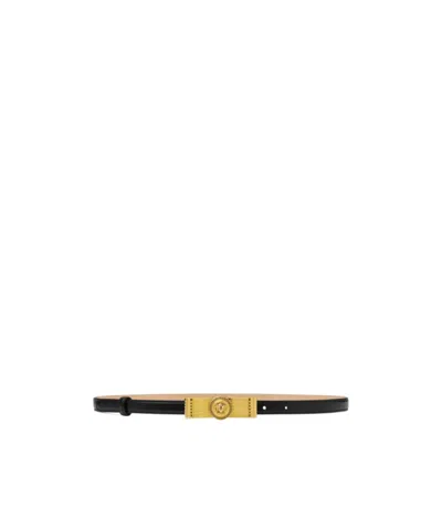 Versace Medusa Leather Belt In Multicolor