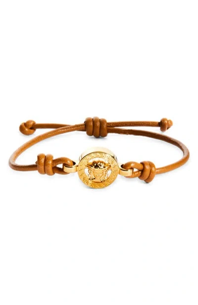 Versace Medusa Leather Bracelet